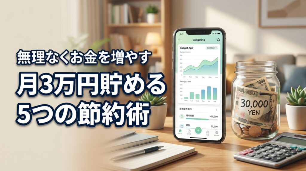 月3万円の貯金方法｜無理なくお金を増やす5つの節約テクニック