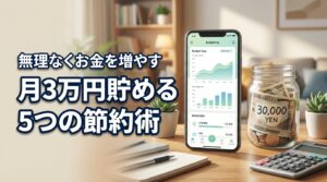 月3万円の貯金方法｜無理なくお金を増やす5つの節約テクニック