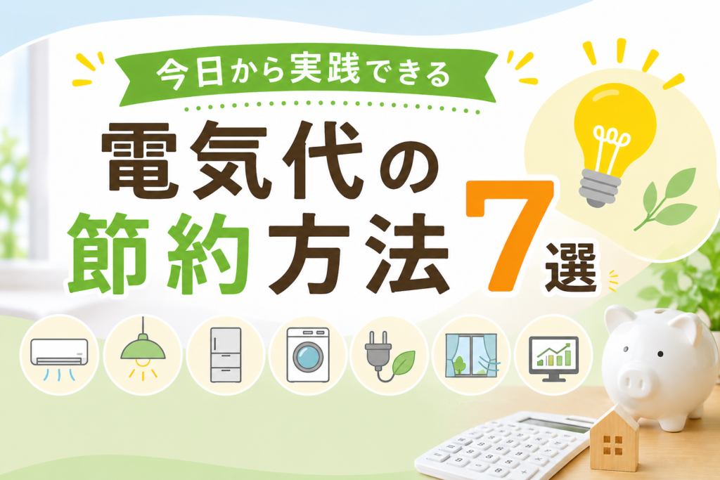 今日から実践できる電気代の節約方法7選