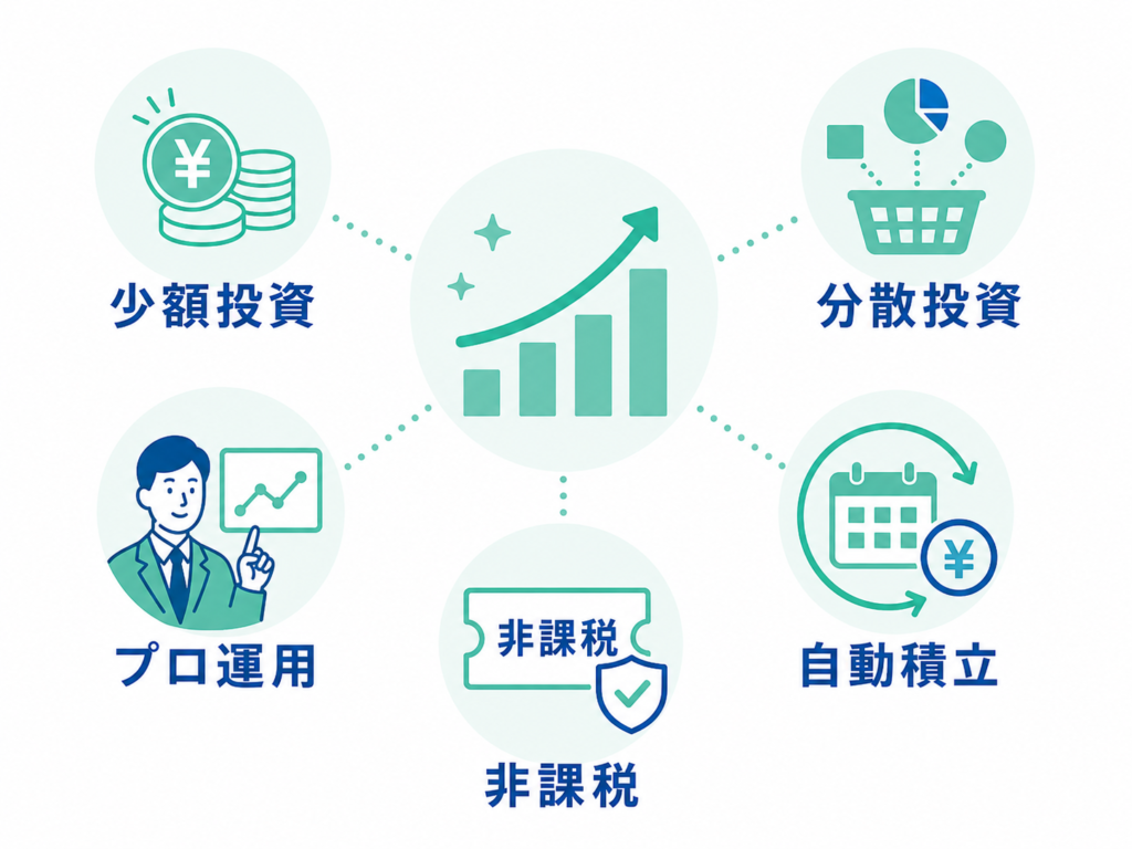 初心者が投資信託で実感できる5つのメリットの画像