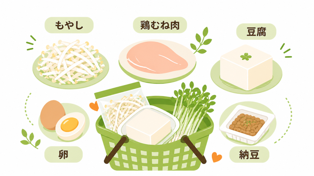 節約に役立つコスパ最強食材6選の図解画像