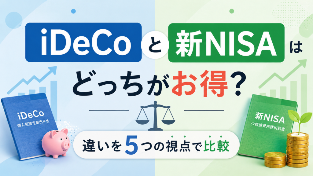 iDeCoと新NISAはどっちがお得？違いを5つの視点で比較のアイキャッチ画像