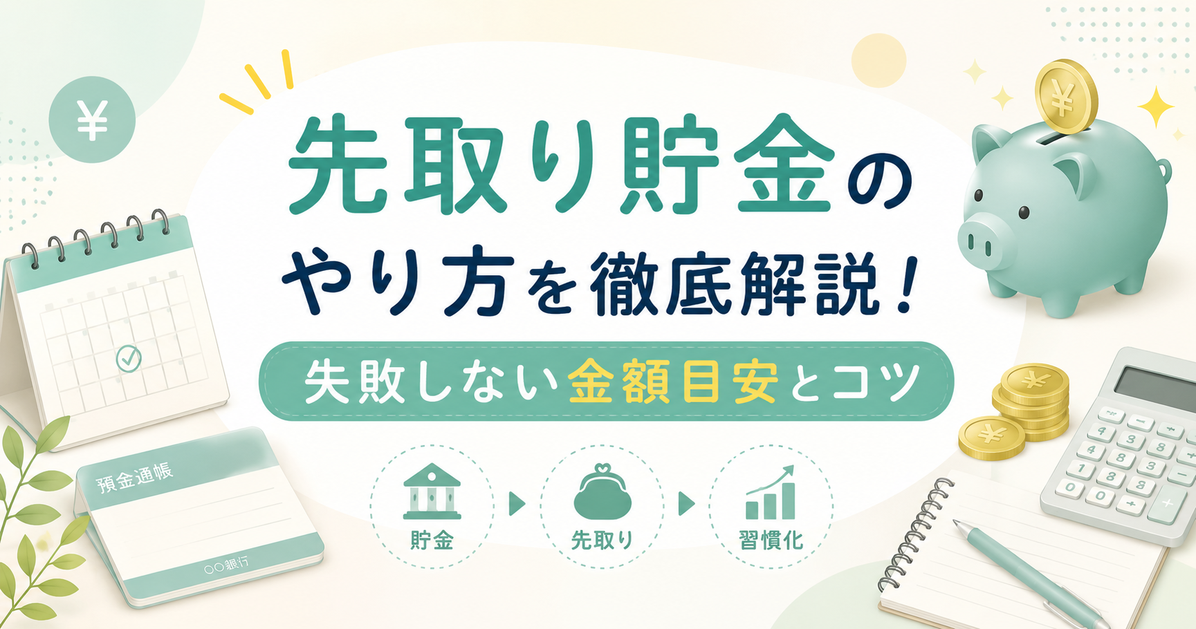 先取り貯金のやり方を徹底解説！失敗しない金額目安とコツのアイキャッチ画像